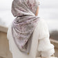 Hydrangea Satin Shawl - Grise