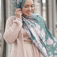 Hydrangea Satin Shawl - Verte