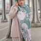 Hydrangea Satin Shawl - Verte