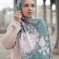 Hydrangea Satin Shawl - Verte