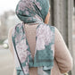 Hydrangea Satin Shawl - Verte