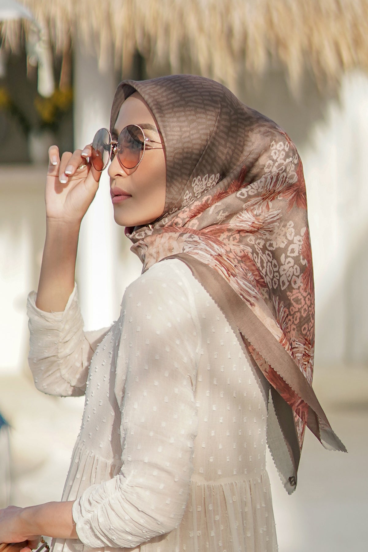 Les Amities Reborn Voal Square - Mocha