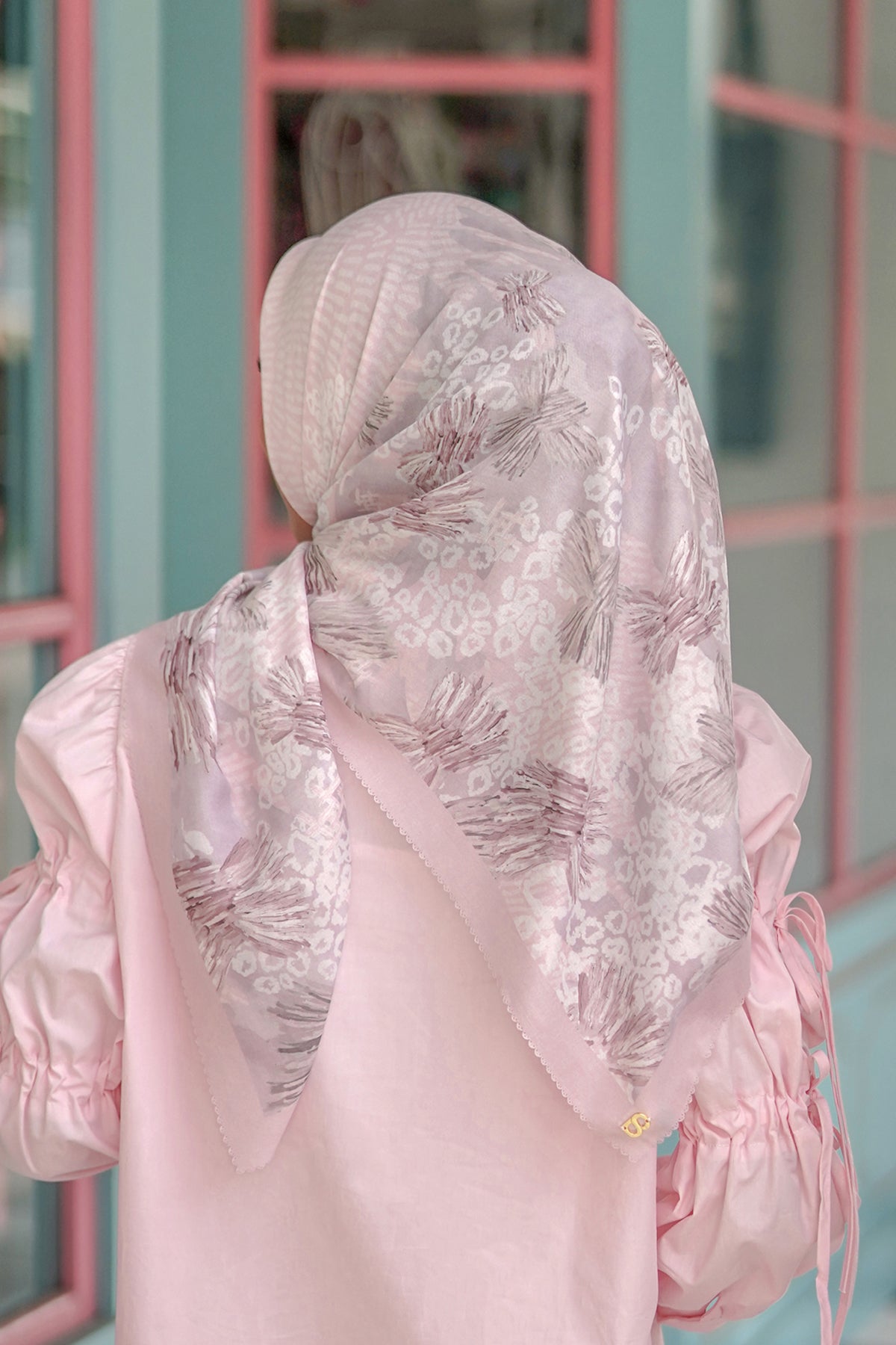 Les Amities Reborn Voal Square - Peony