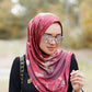 Ginkgo Satin Shawl - Red Bean