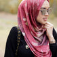 Ginkgo Satin Shawl - Red Bean