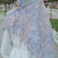 The Topkapi Voal Square XL - Powder Blue