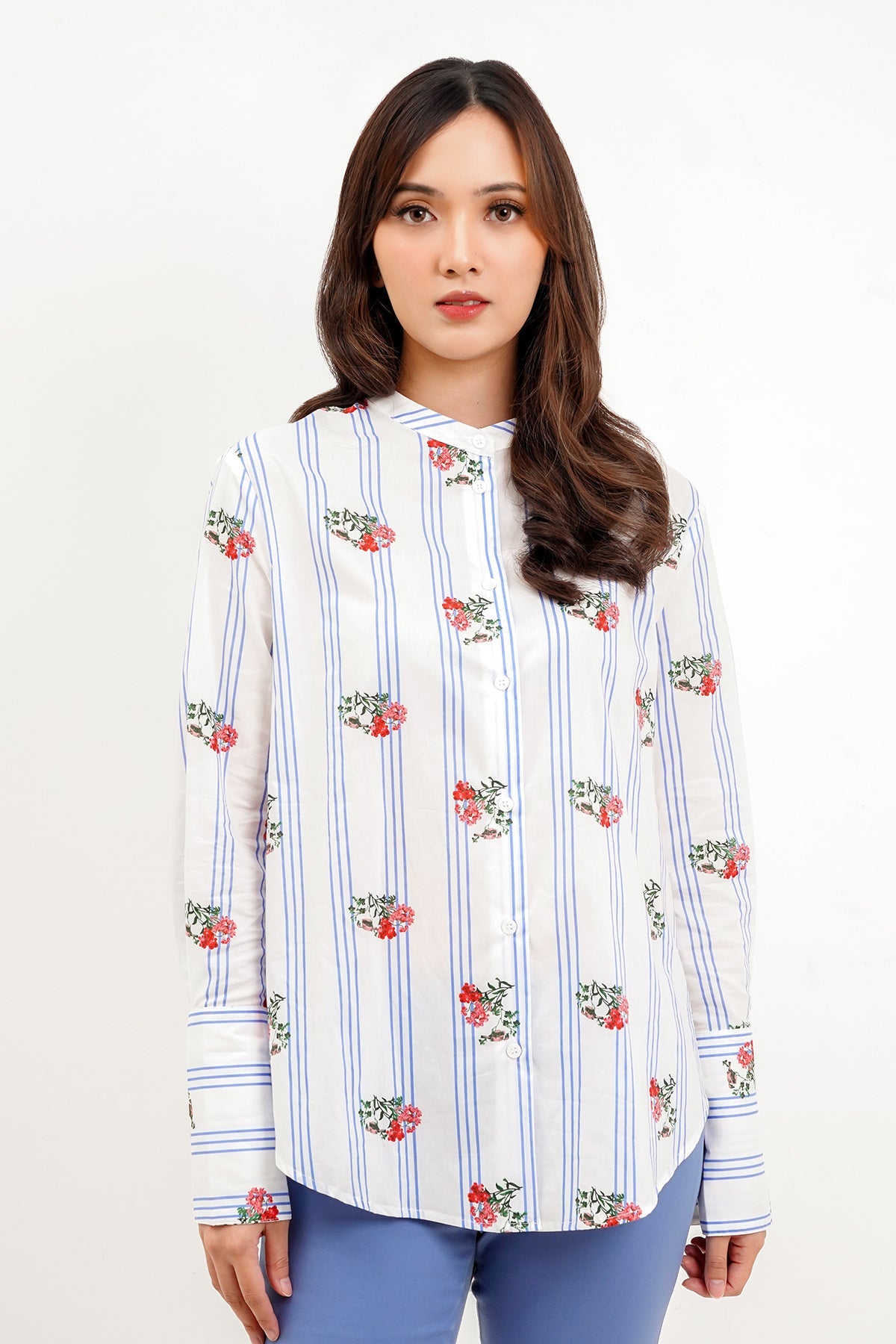 Florie Shirt - Blue Stripes