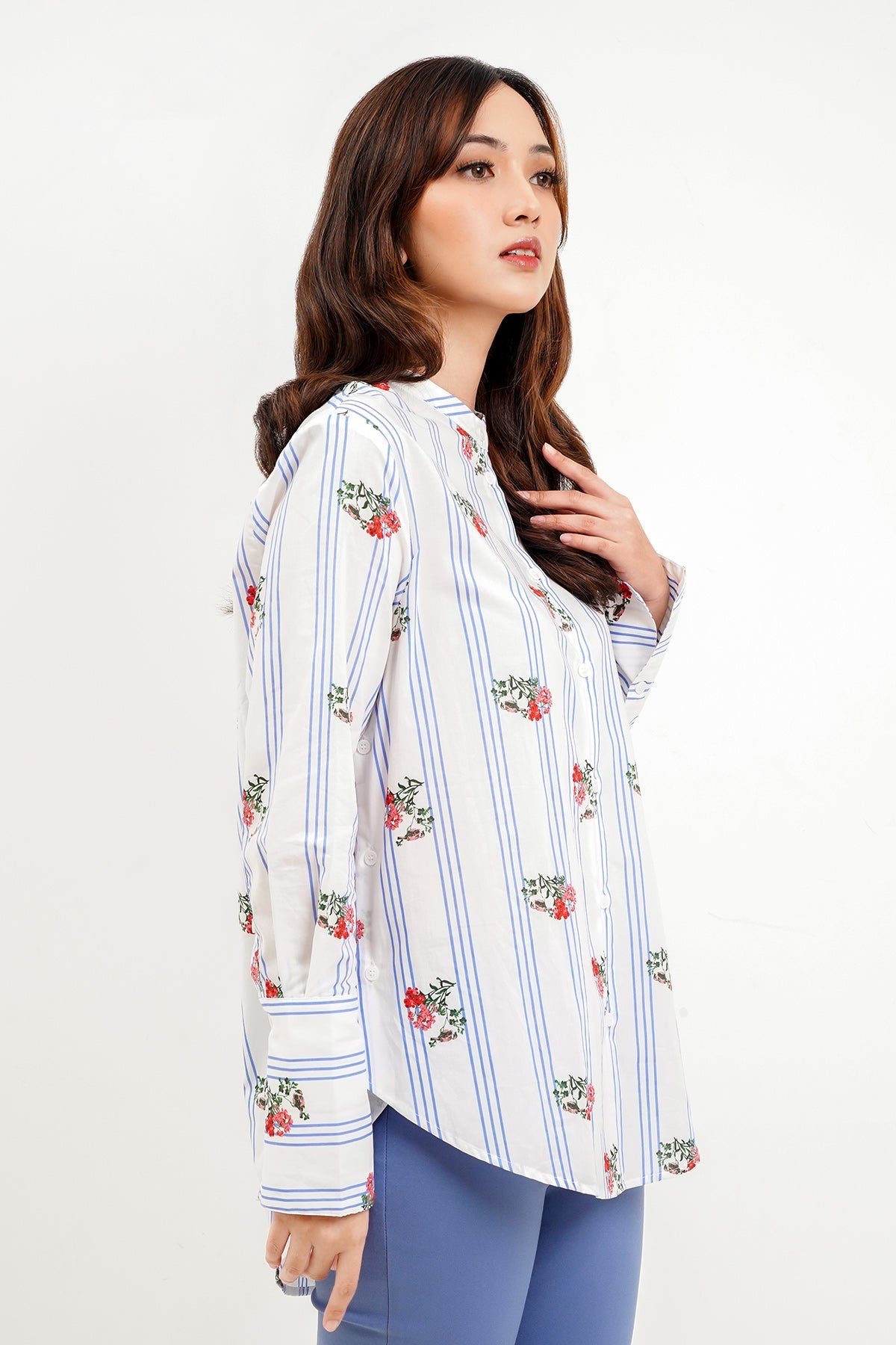 Florie Shirt - Blue Stripes
