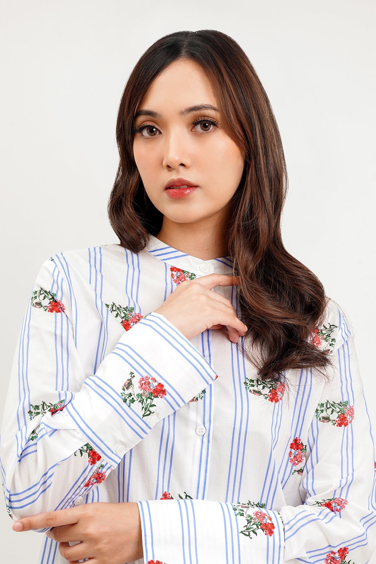 Florie Shirt - Blue Stripes