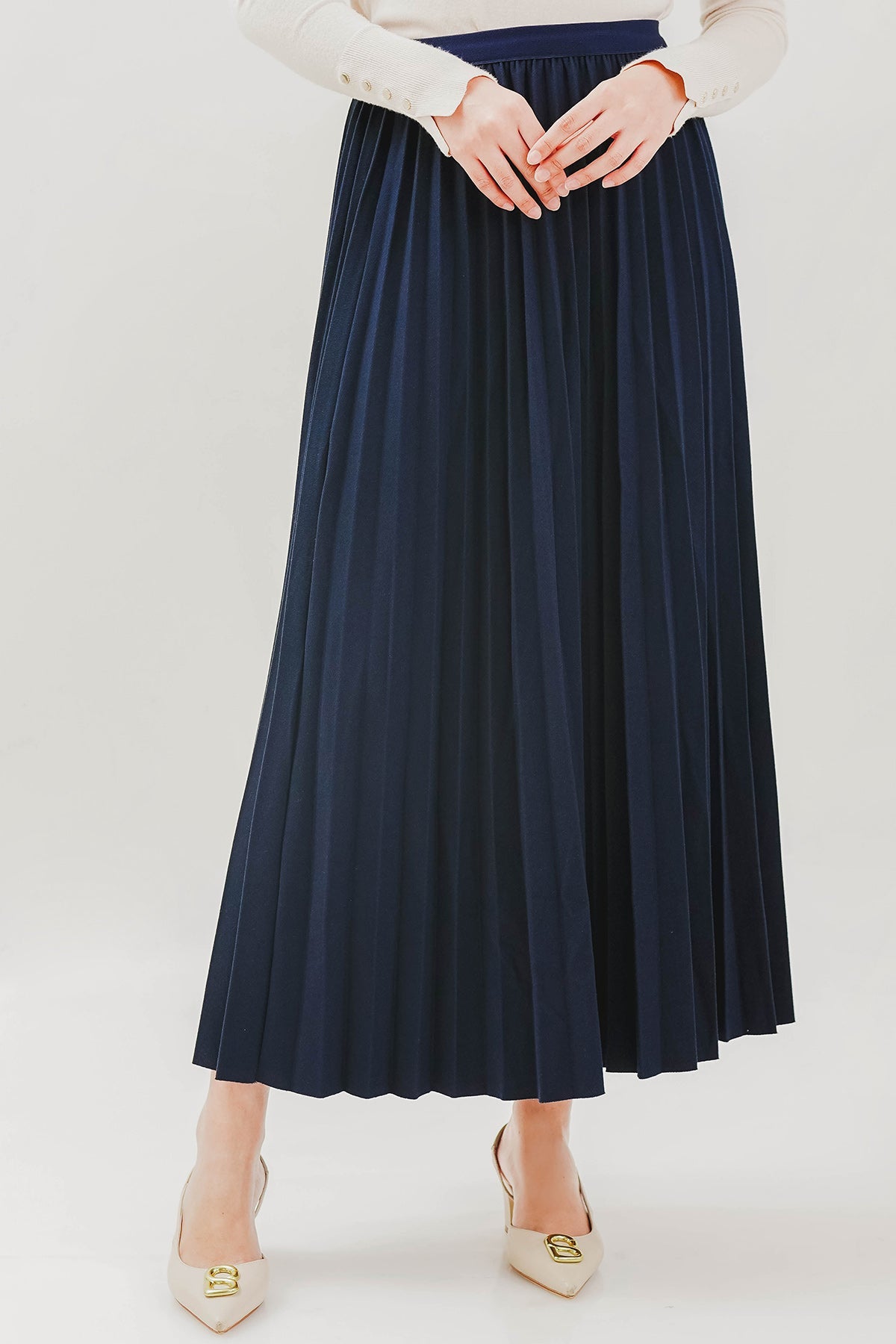 Dear Pleats Skirt - Navy
