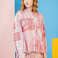 Nami Pleated Sleeve Shirt - Red