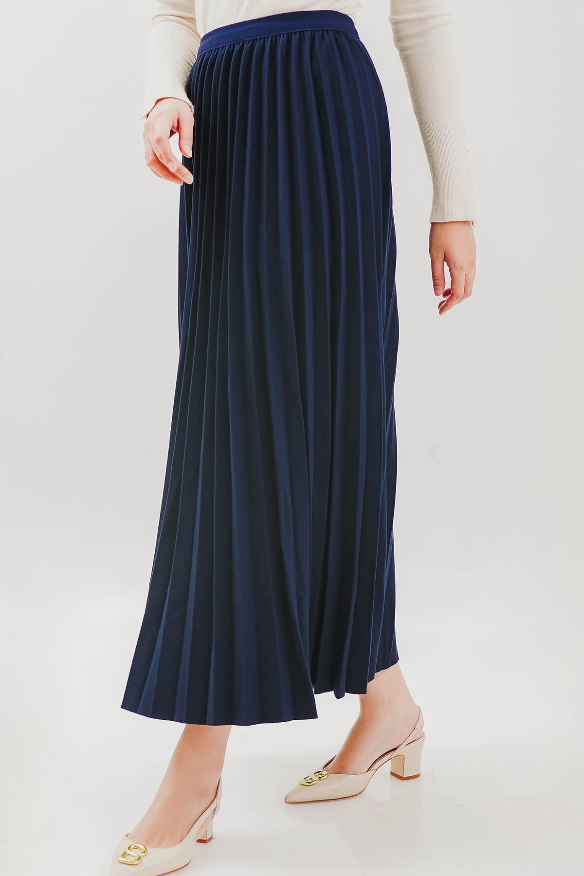 Dear Pleats Skirt - Navy
