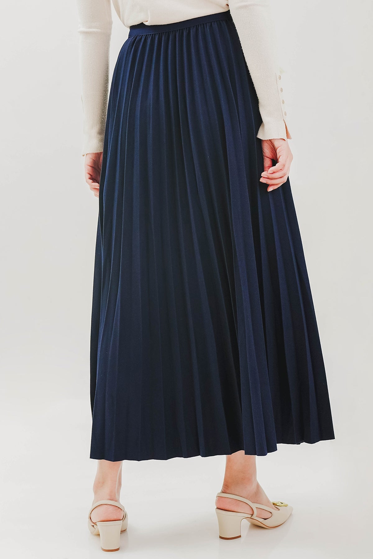 Dear Pleats Skirt - Navy