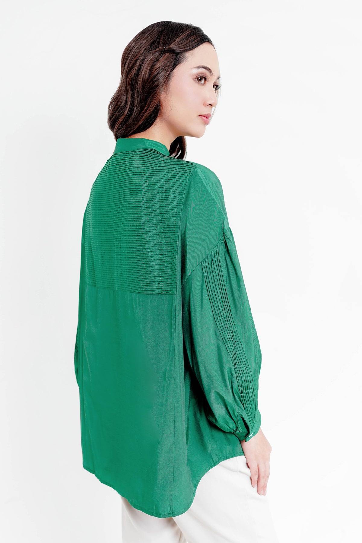 Selena Textured Shirt - Green