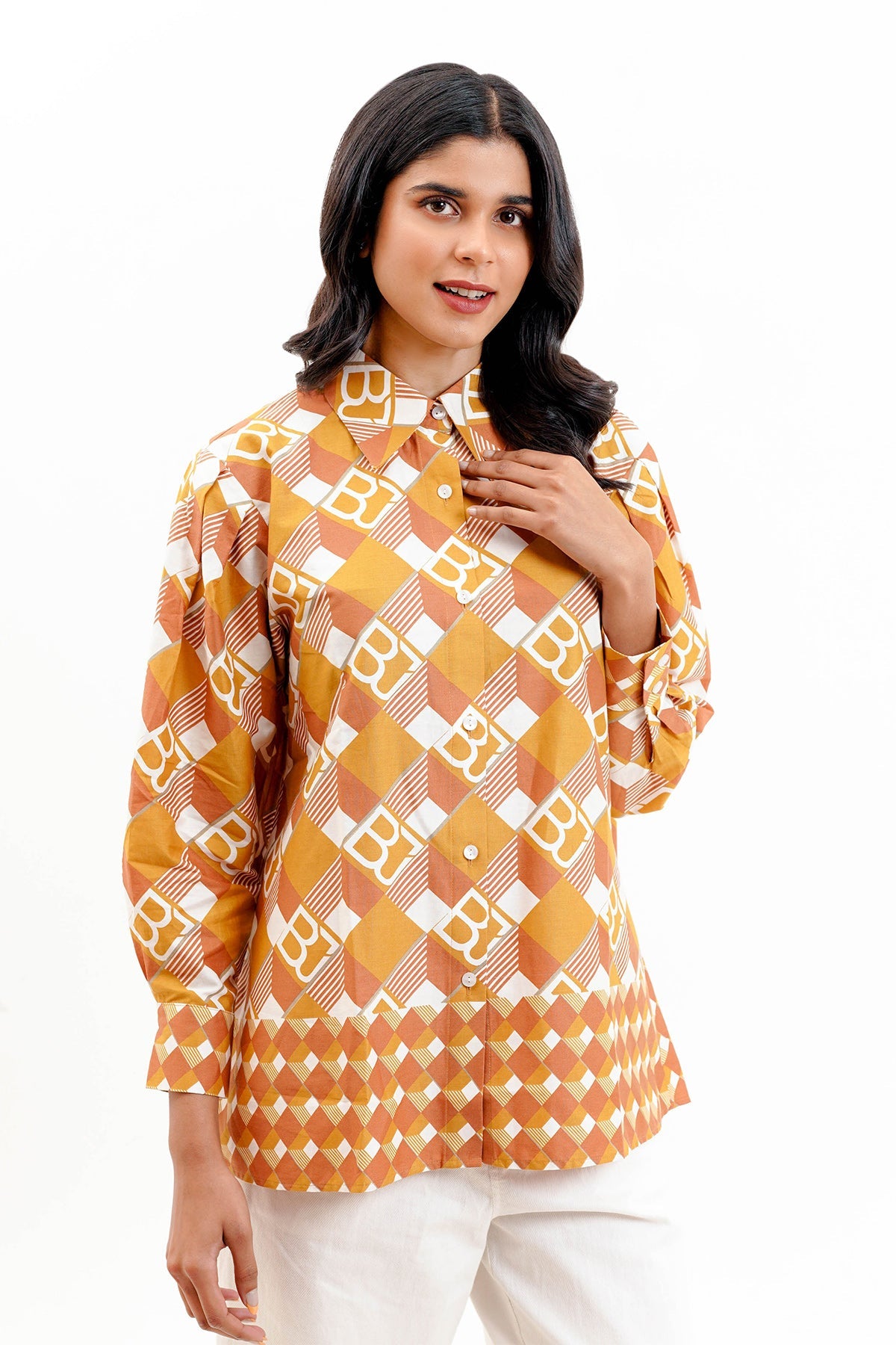 Imara Puff Sleeved Shirt - Mustard
