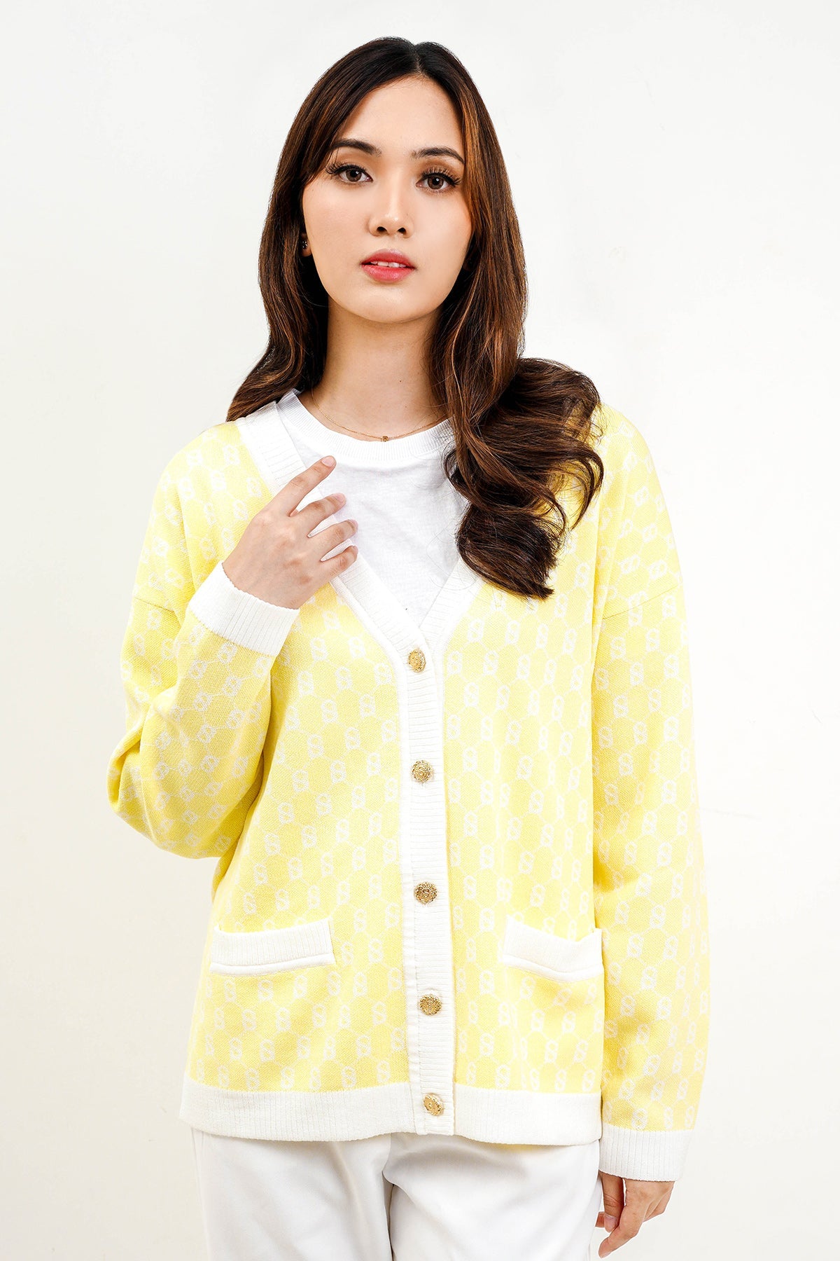 Signature Monogram Cardigan - Sunrise