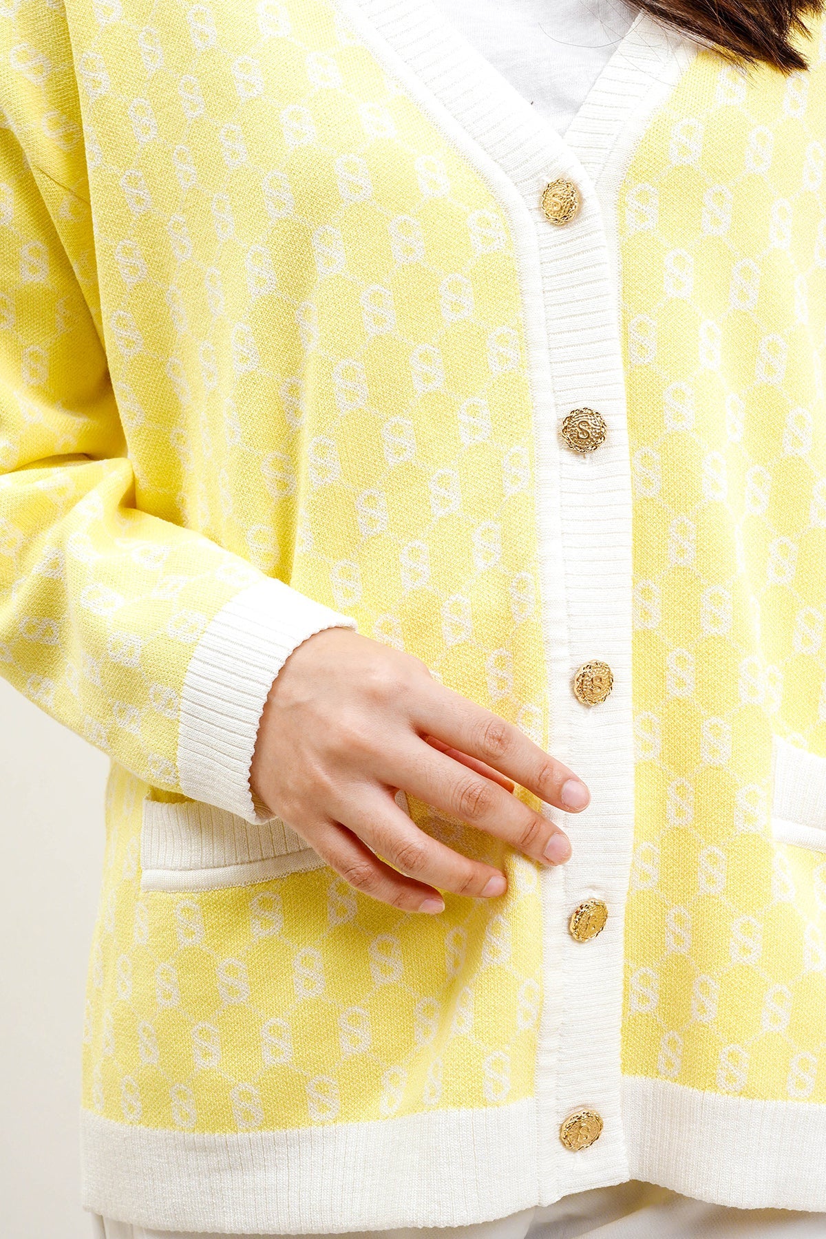 Signature Monogram Cardigan - Sunrise