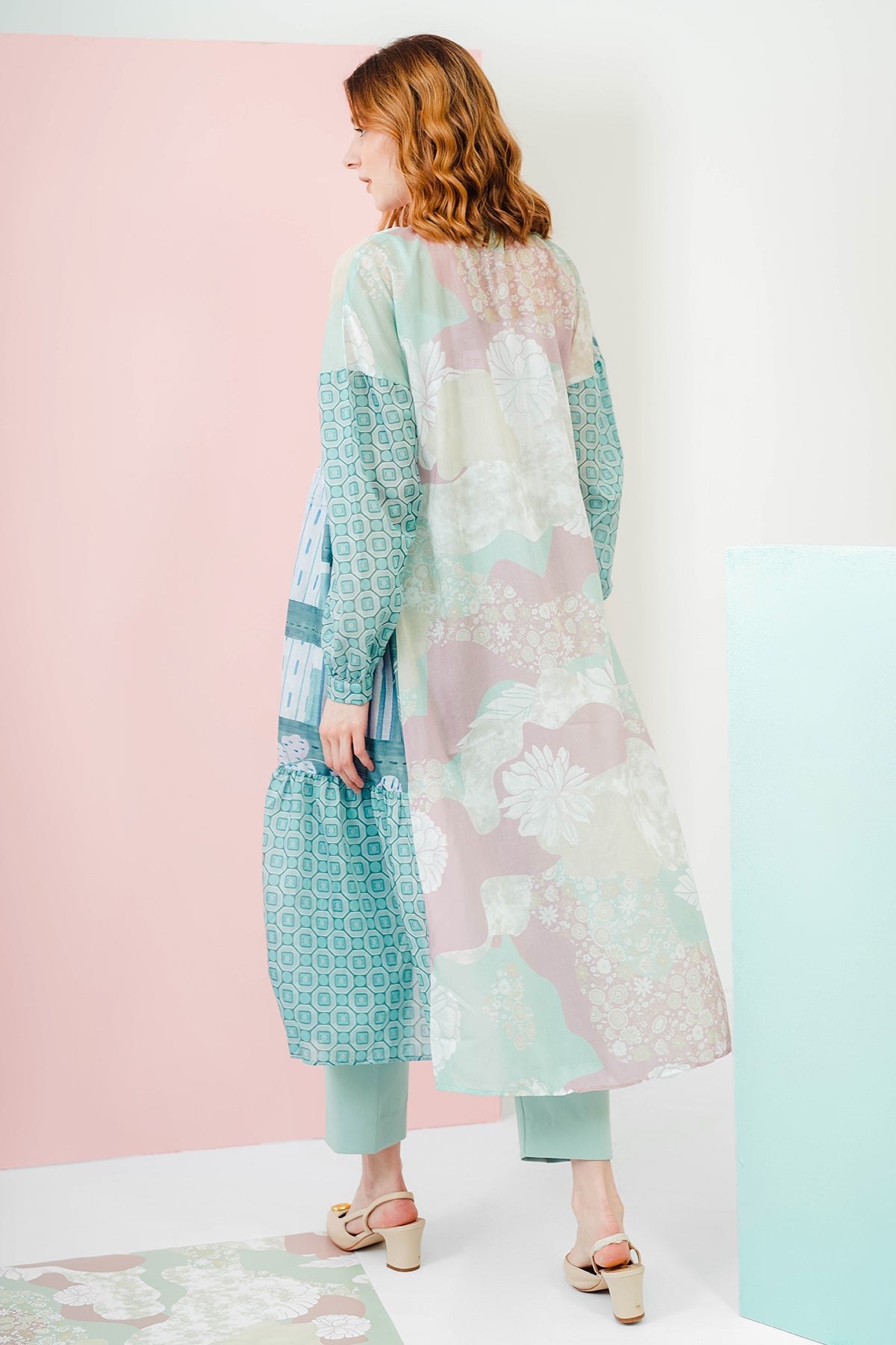 Nami Ruffle Maxi Dress - Green