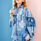 Nami Pleated Sleeve Shirt - Blue