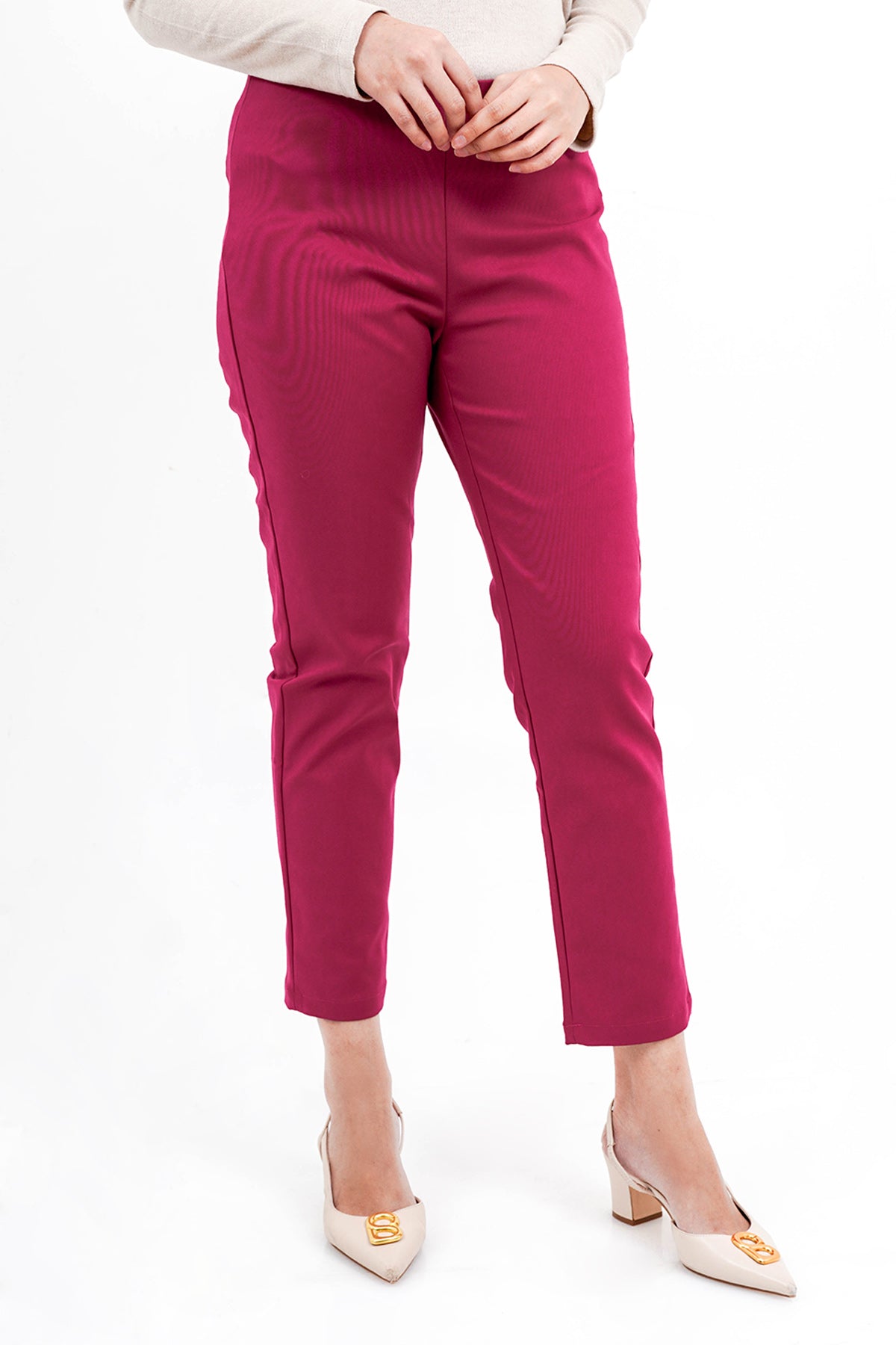 Basic Ankle Pants - Fuschia