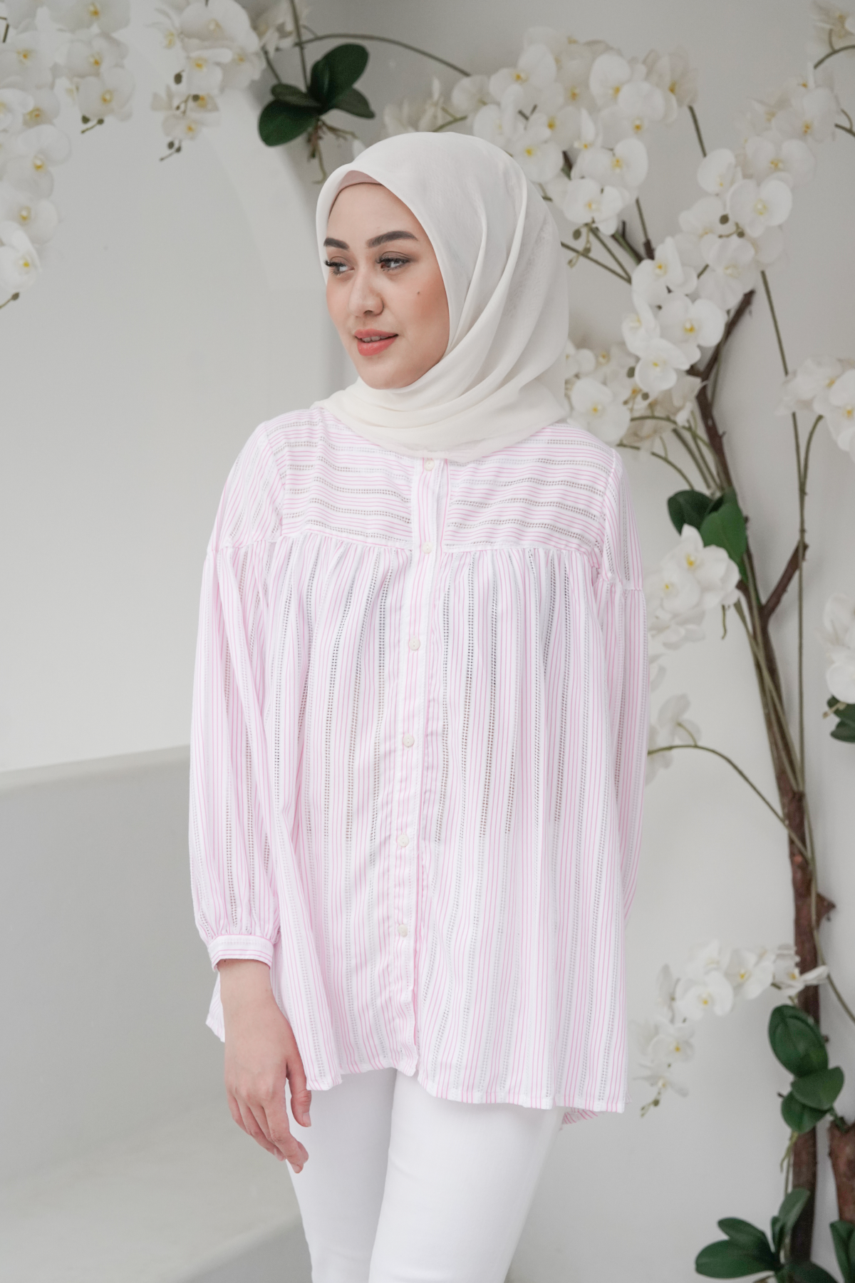 White-Pink Camilla Shirt