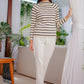 Knit Stripes Sweater - White