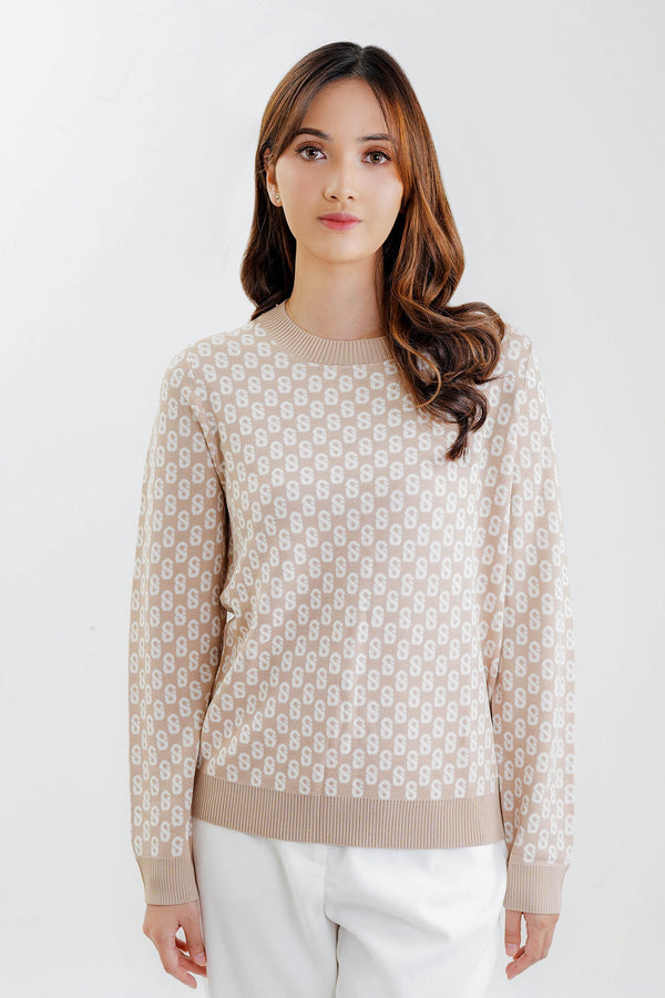 Beige Signature Sweatshirt