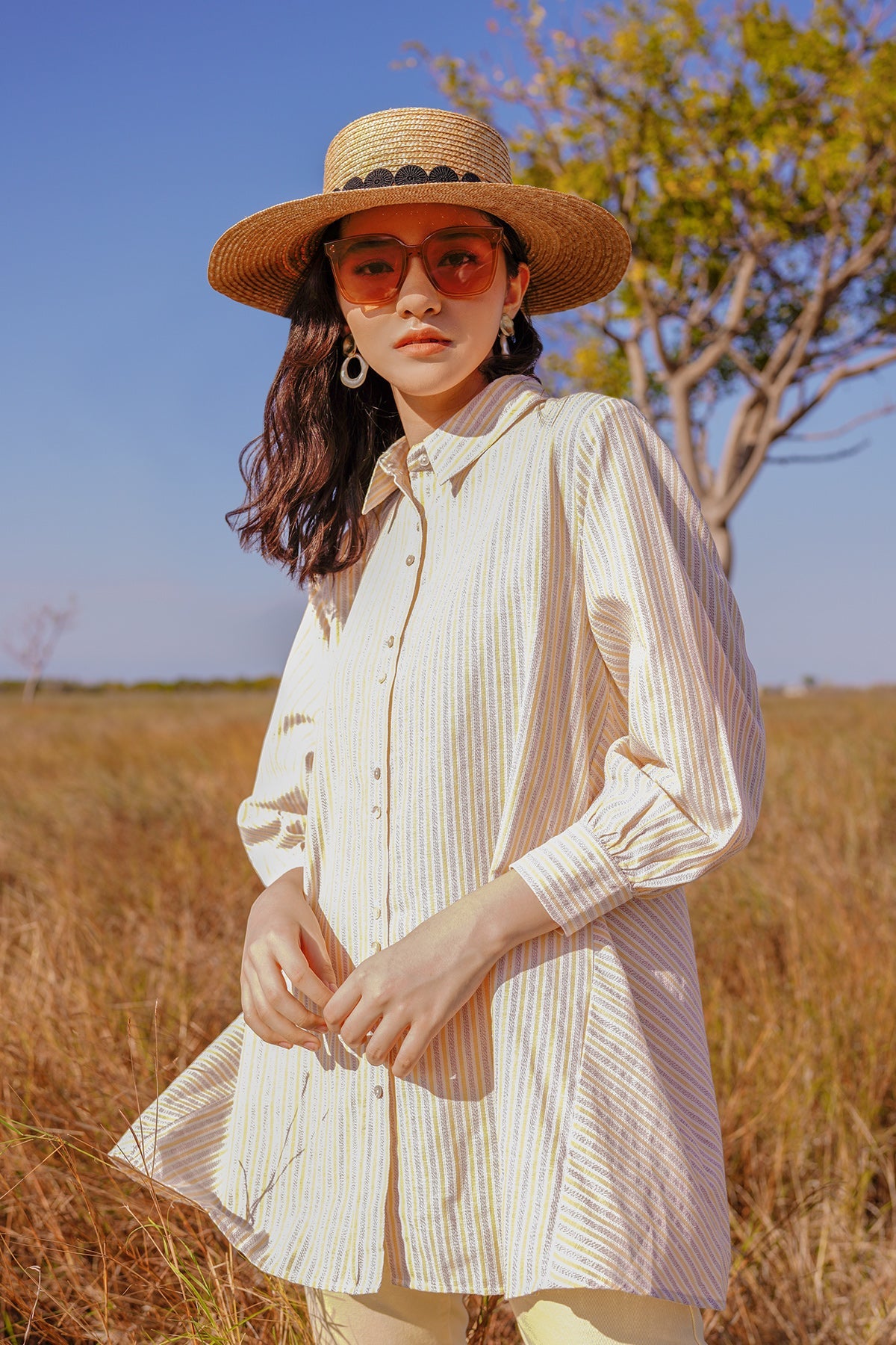 Double Button Shirt - Yellow