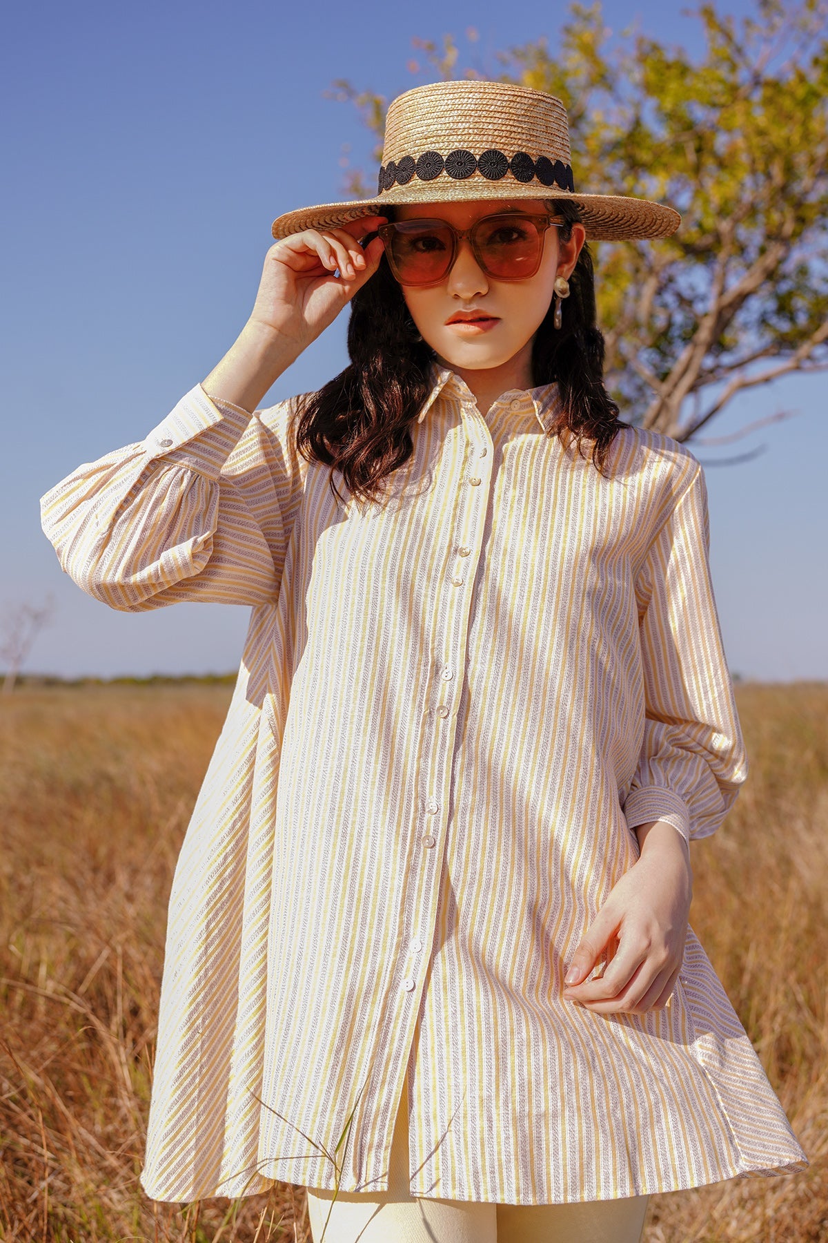 Double Button Shirt - Yellow