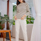 Knit Stripes Sweater - White