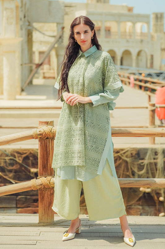 Hannah Lace Outer - Green