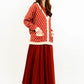Signature Monogram Cardigan - Cherry