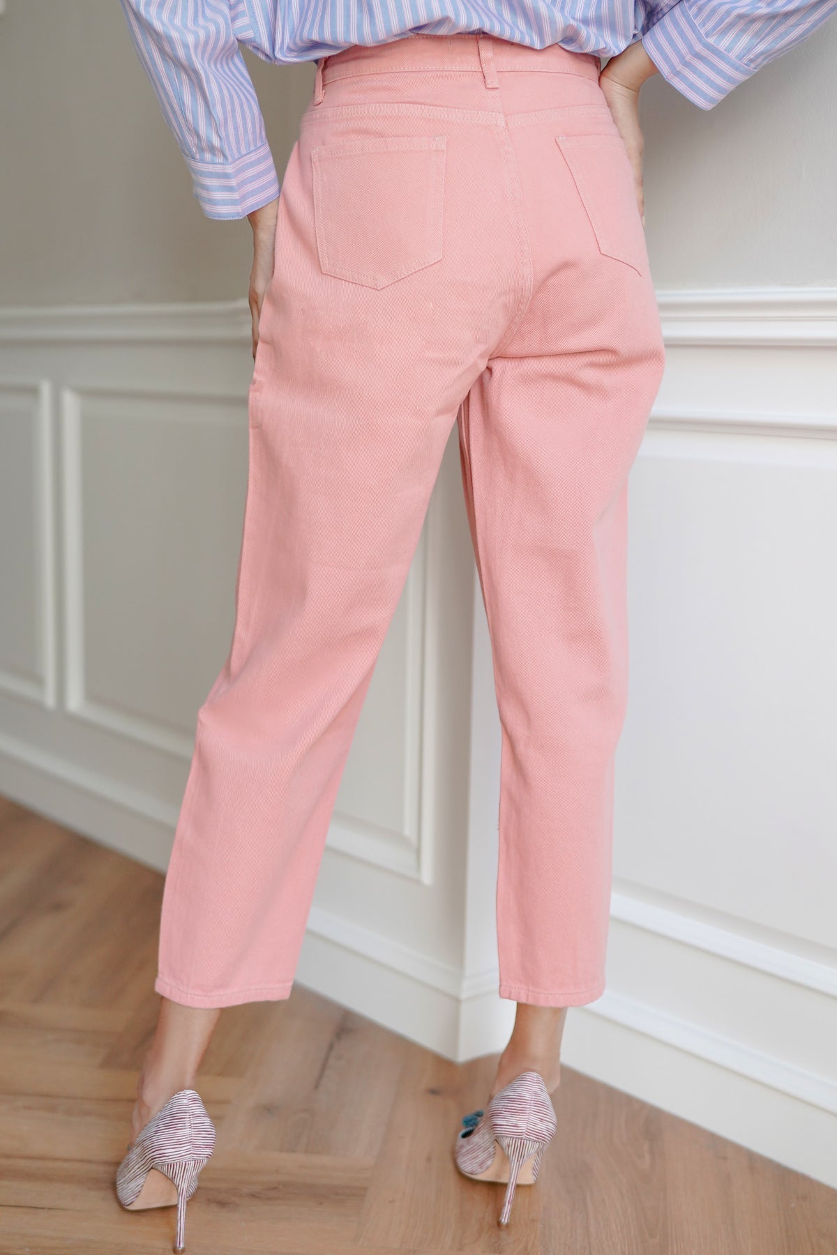 Peach Baggy Jeans