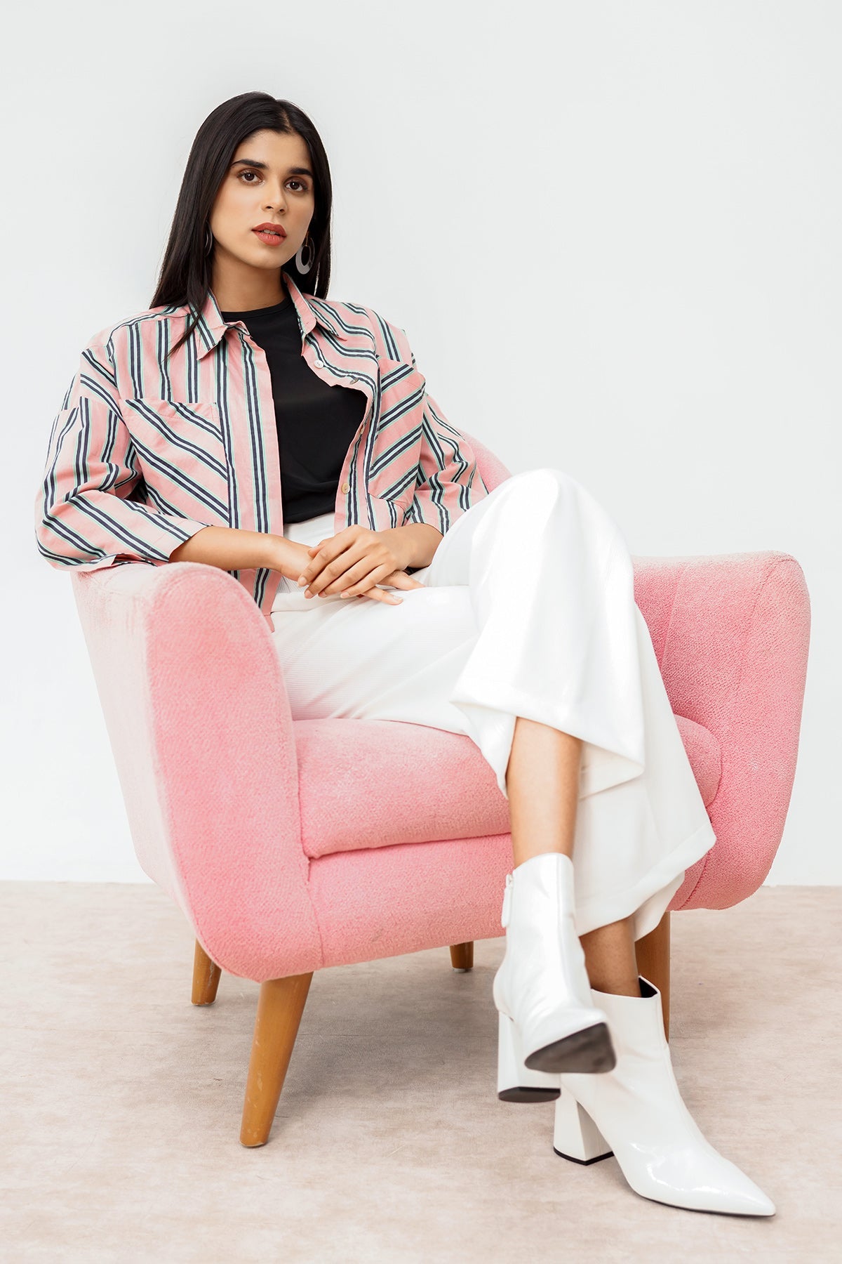 Gaia Crop Shirt - Pink
