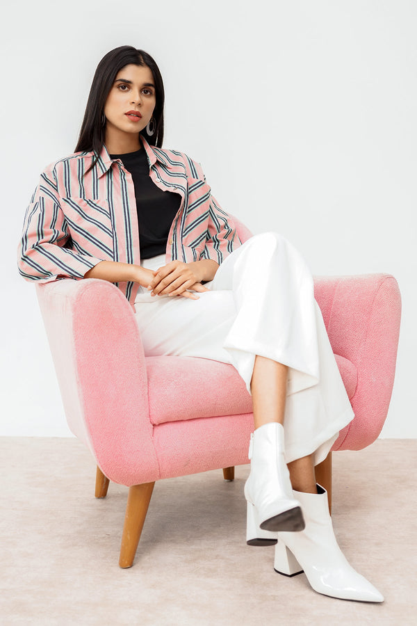 Gaia Crop Shirt - Pink