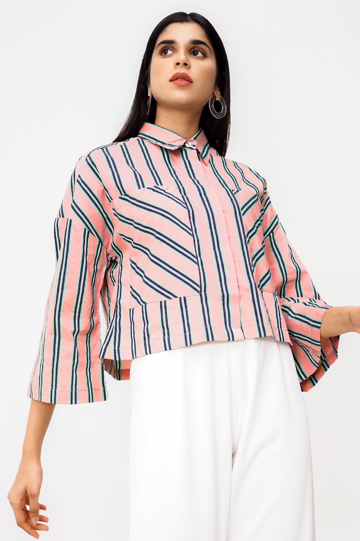 Gaia Crop Shirt - Pink
