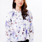 Abstract Crop Shirt - Light Blue