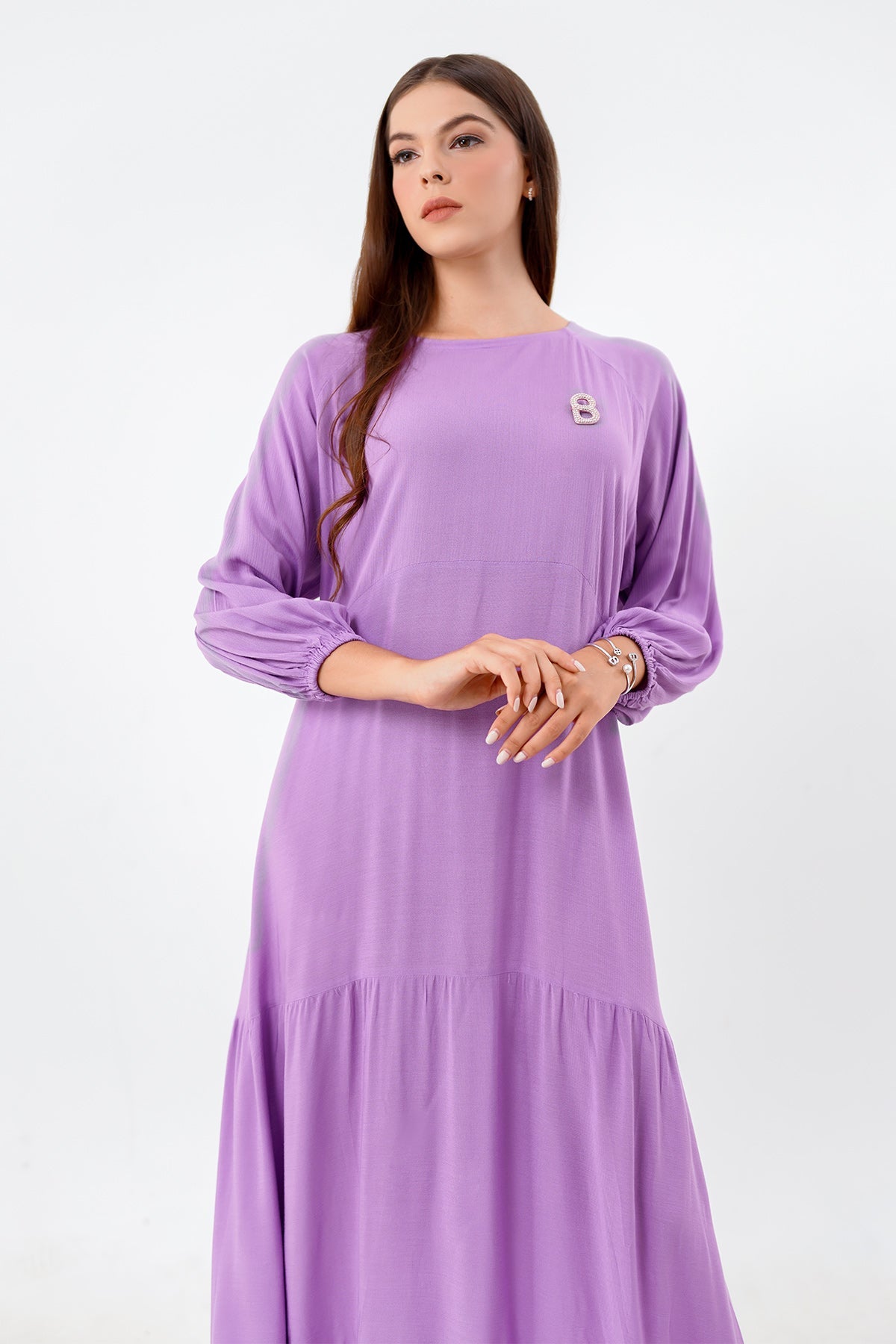 Tiered Maxi Dress - Purple