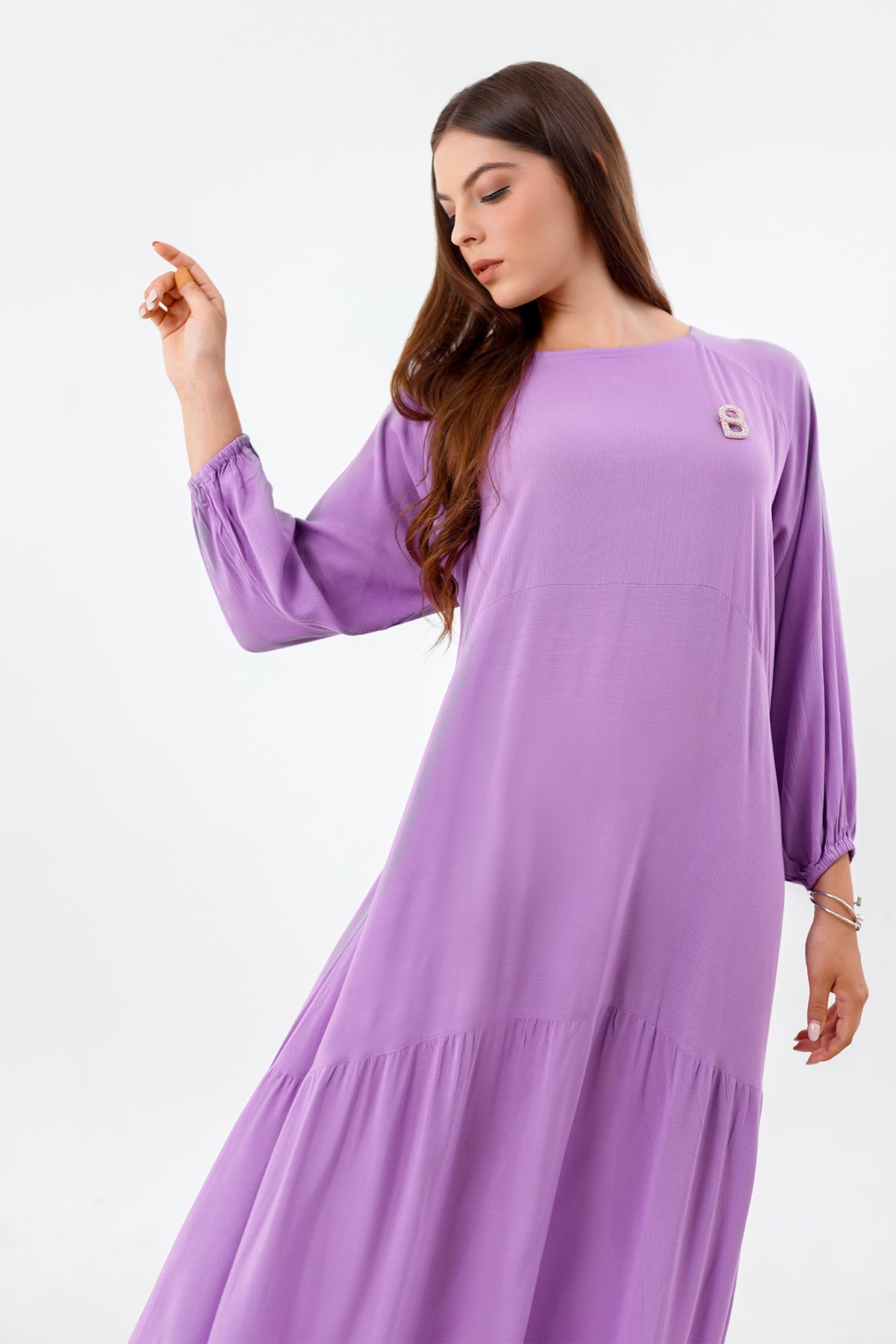 Tiered Maxi Dress - Purple