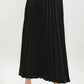 Black Dear Pleats Skirt