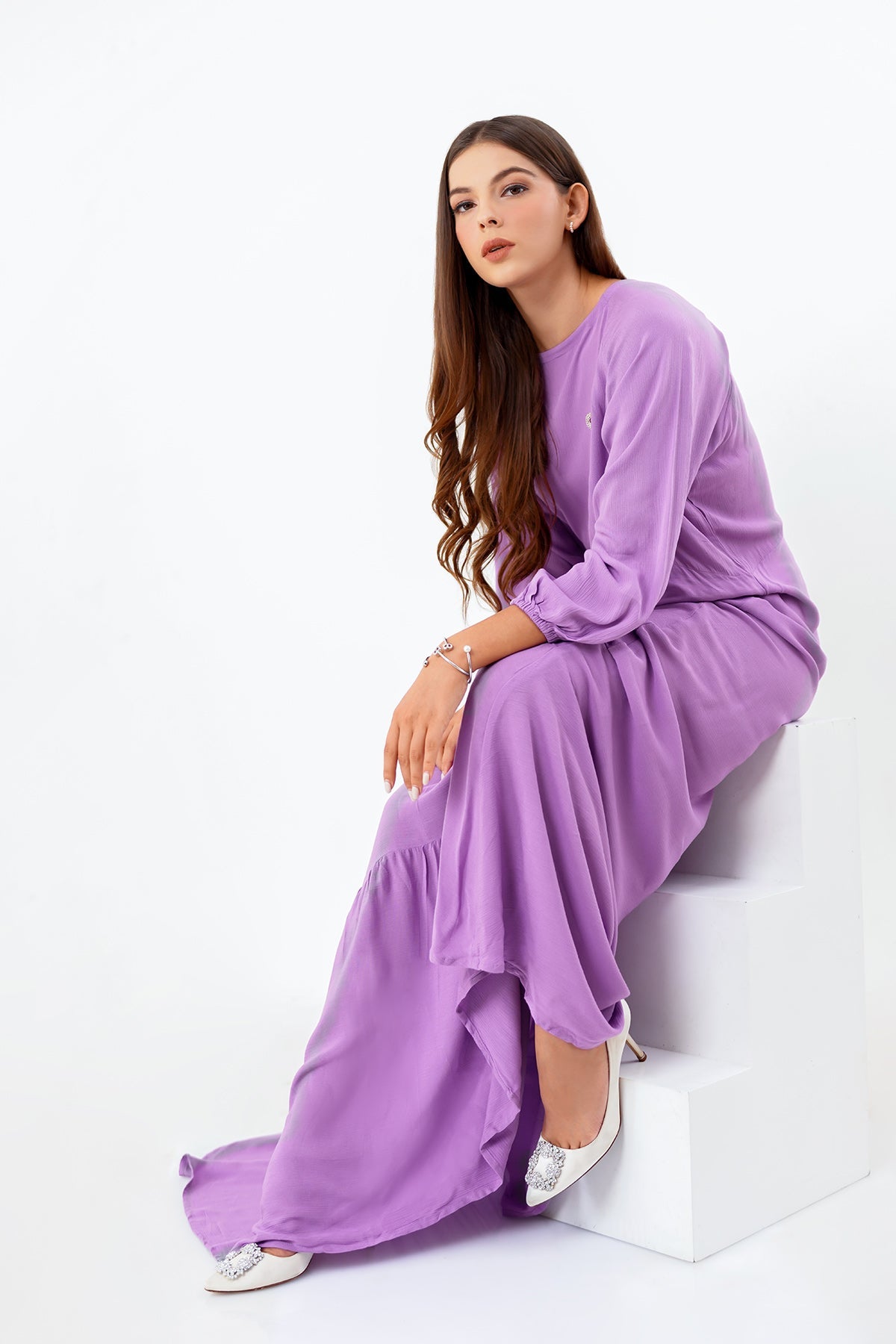 Tiered Maxi Dress - Purple