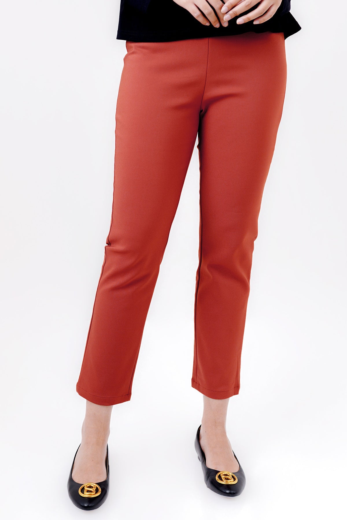 Basic Ankle Pants - Brick