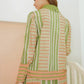 La Bella Stripe Shirt with Lace - Green