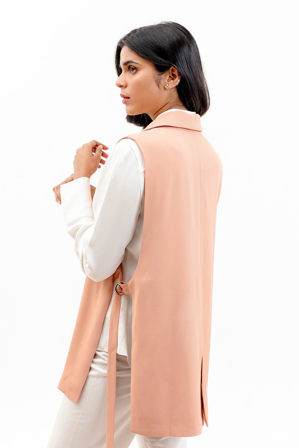 Raine Waistcoat - Coral