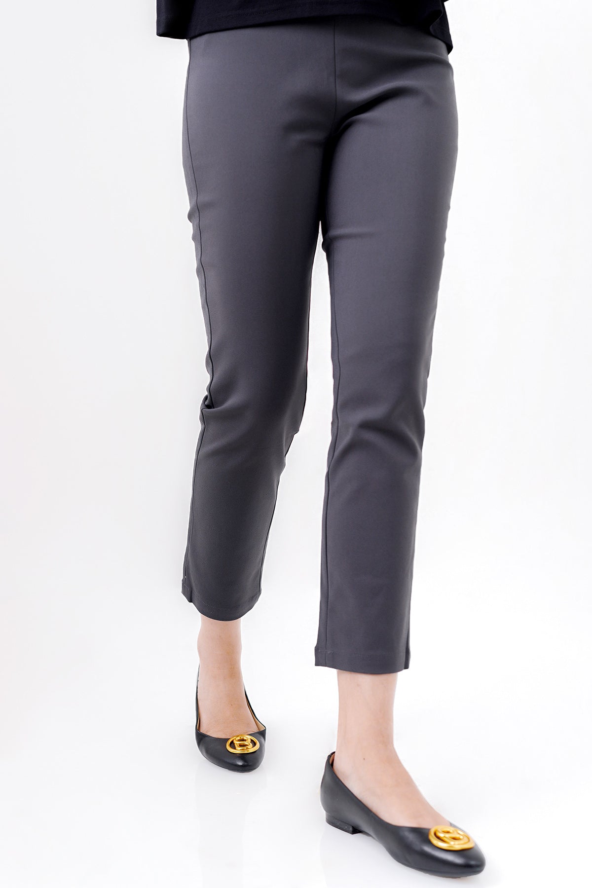 Basic Ankle Pants - Dark Grey