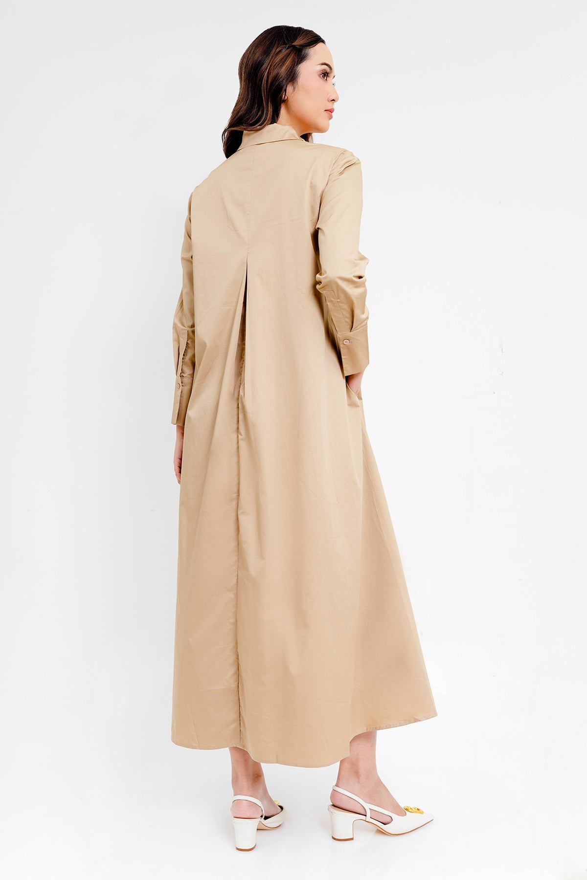 Hilary Shirt Dress - Beige