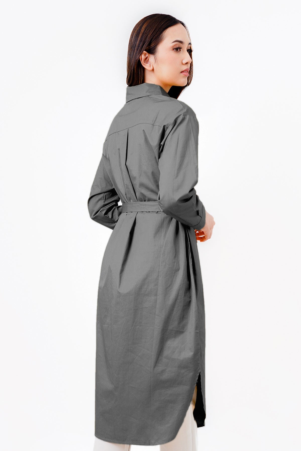 Liona Shirt Dress - Grey