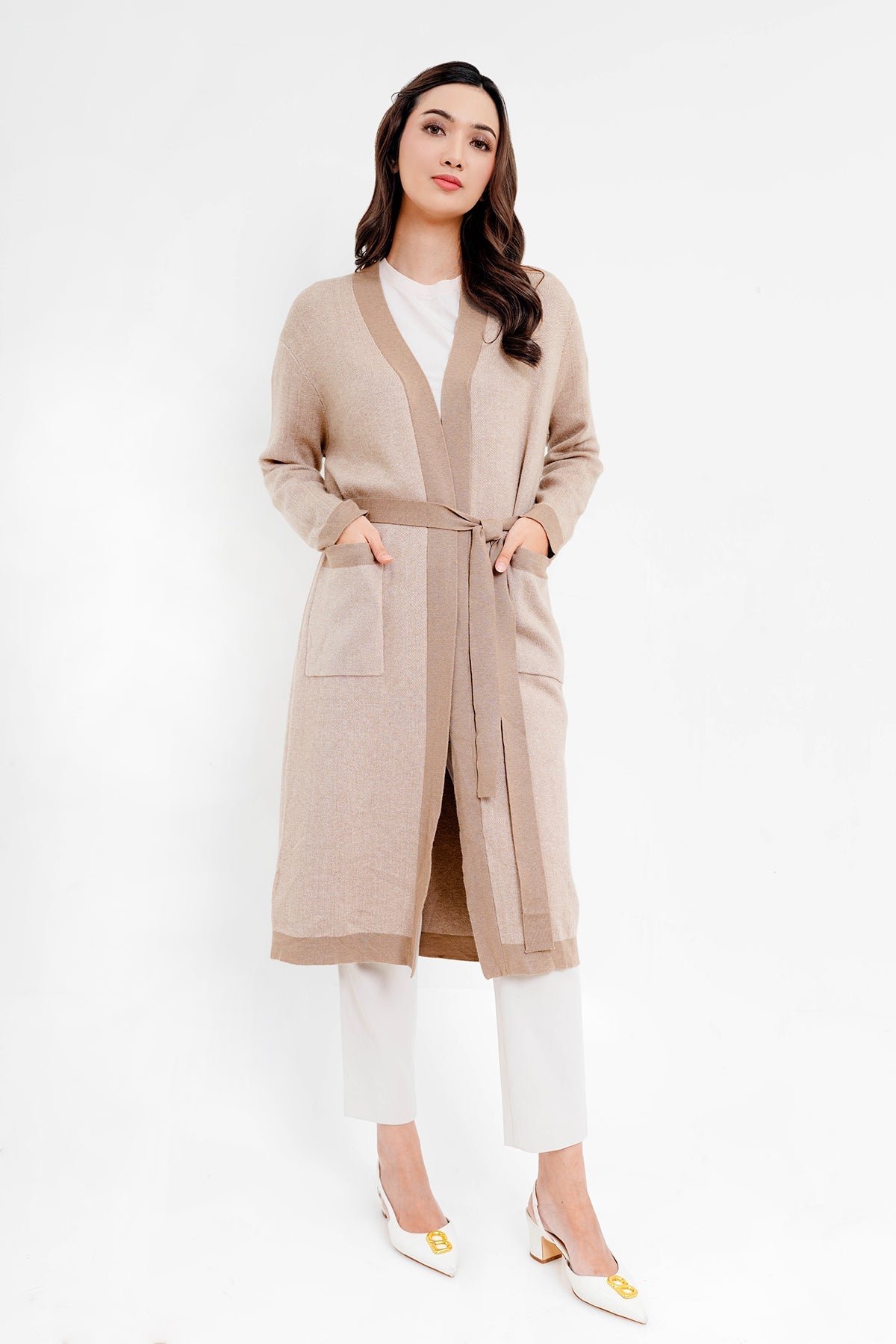 Sunday Long Cardigan - Taupe