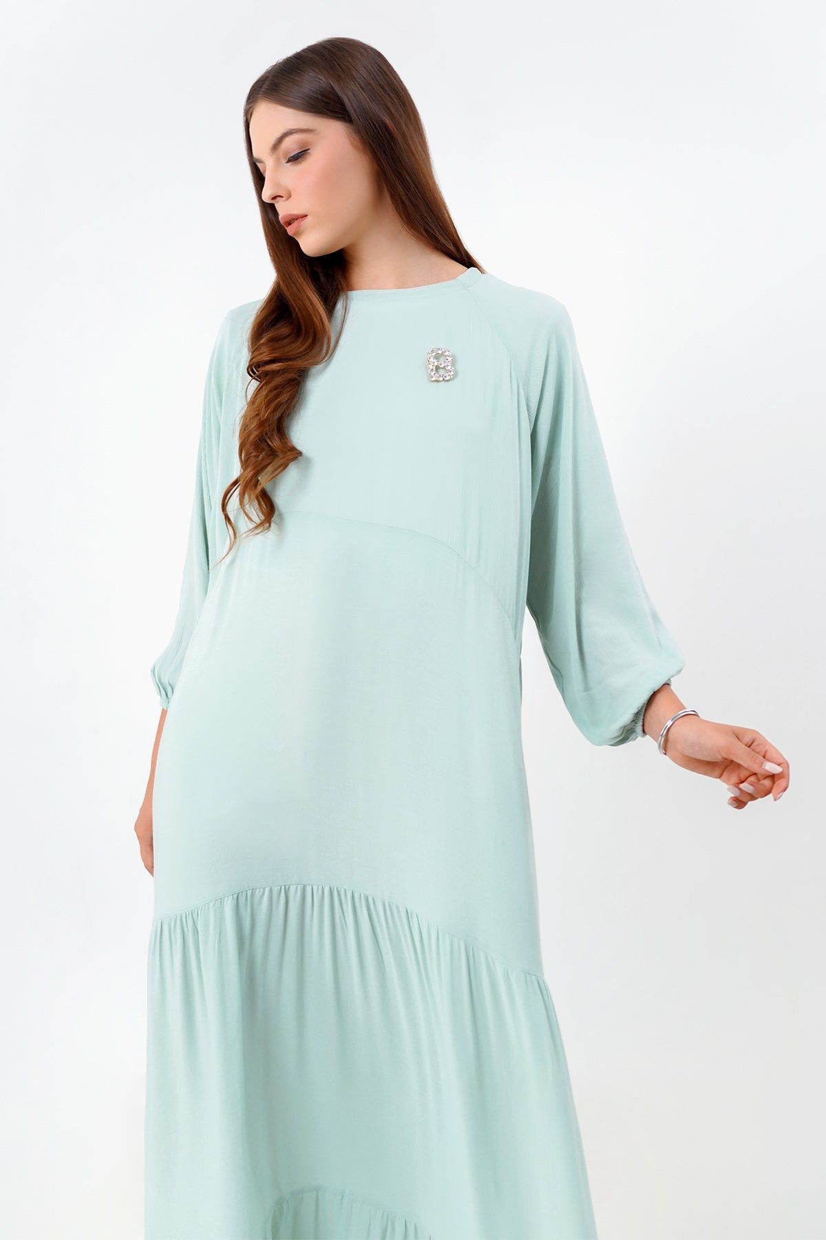 Tiered Maxi Dress - Light Blue