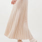 Satin Pleats Skirt - Cream